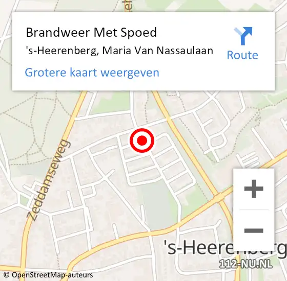 Locatie op kaart van de 112 melding: Brandweer Met Spoed Naar 's-Heerenberg, Maria Van Nassaulaan op 10 juli 2017 11:14