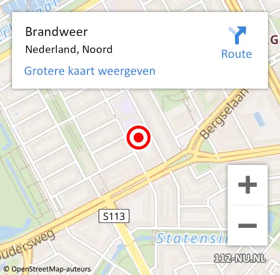 Locatie op kaart van de 112 melding: Brandweer Nederland, Noord op 26 januari 2014 16:07