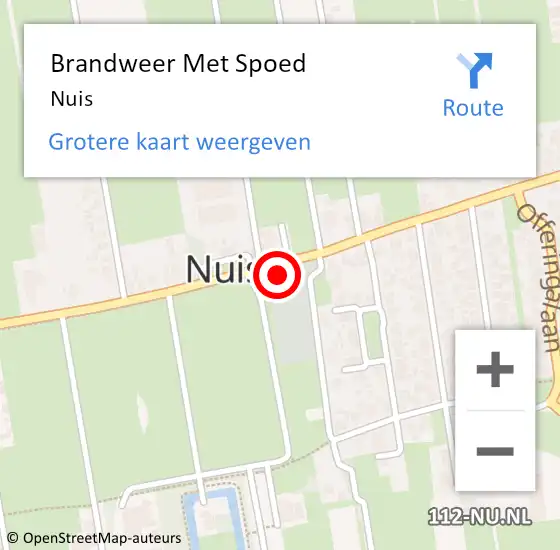 Locatie op kaart van de 112 melding: Brandweer Met Spoed Naar Nuis op 10 juli 2017 14:10