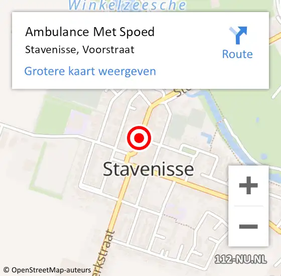 Locatie op kaart van de 112 melding: Ambulance Met Spoed Naar Stavenisse, Voorstraat op 10 juli 2017 14:24