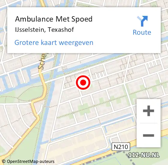 Locatie op kaart van de 112 melding: Ambulance Met Spoed Naar IJsselstein, Texashof op 26 januari 2014 16:19