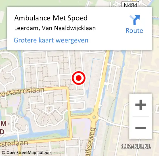 Locatie op kaart van de 112 melding: Ambulance Met Spoed Naar Leerdam, Van Naaldwijcklaan op 10 juli 2017 20:13