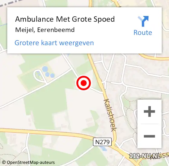 Locatie op kaart van de 112 melding: Ambulance Met Grote Spoed Naar Meijel, Eerenbeemd op 26 januari 2014 19:09