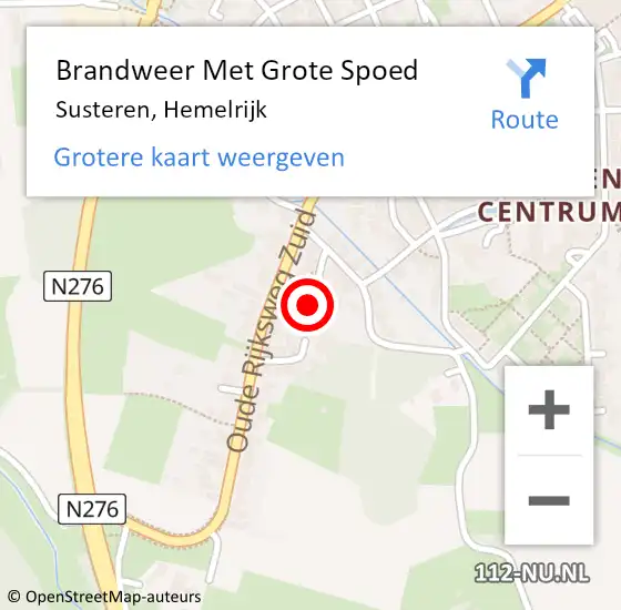 Locatie op kaart van de 112 melding: Brandweer Met Grote Spoed Naar Susteren, Hemelrijk op 12 juli 2017 03:15