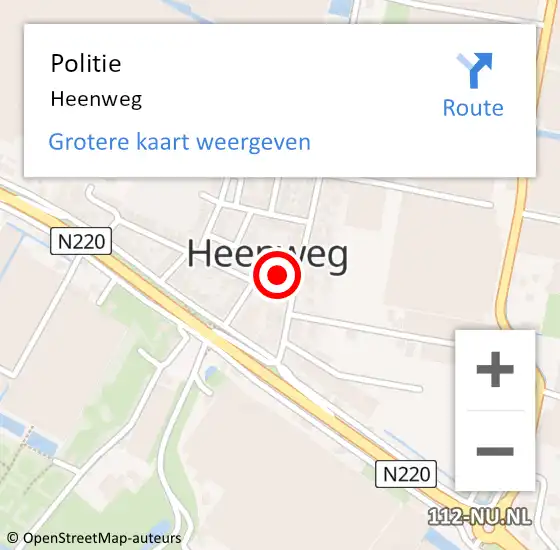 Locatie op kaart van de 112 melding: Politie Heenweg op 26 januari 2014 20:08