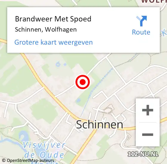 Locatie op kaart van de 112 melding: Brandweer Met Spoed Naar Schinnen, Wolfhagen op 12 juli 2017 14:04