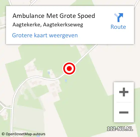 Locatie op kaart van de 112 melding: Ambulance Met Grote Spoed Naar Aagtekerke, Aagtekerkseweg op 12 juli 2017 16:42