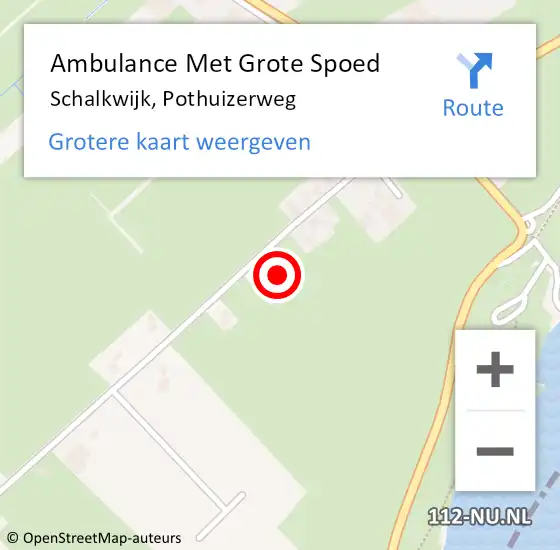 Locatie op kaart van de 112 melding: Ambulance Met Grote Spoed Naar Schalkwijk, Pothuizerweg op 12 juli 2017 18:25