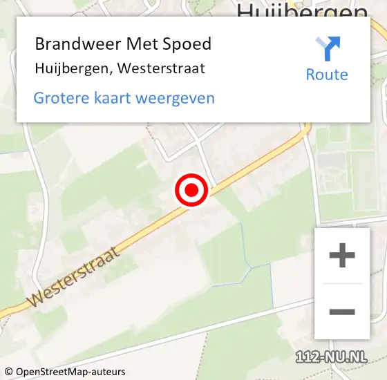 Locatie op kaart van de 112 melding: Brandweer Met Spoed Naar Huijbergen, Westerstraat op 12 juli 2017 19:51