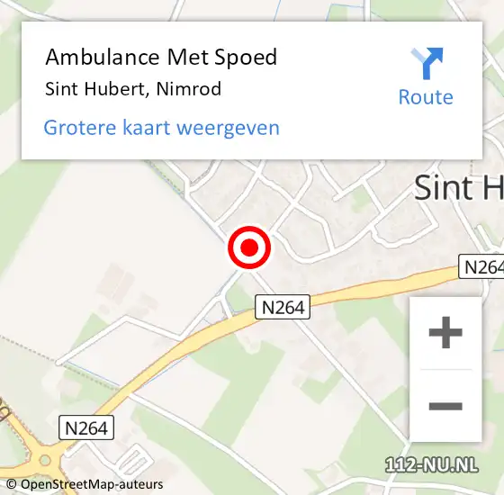 Locatie op kaart van de 112 melding: Ambulance Met Spoed Naar Sint Hubert, Nimrod op 12 juli 2017 19:58