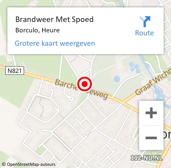 Locatie op kaart van de 112 melding: Brandweer Met Spoed Naar Borculo, Heure op 12 juli 2017 23:36