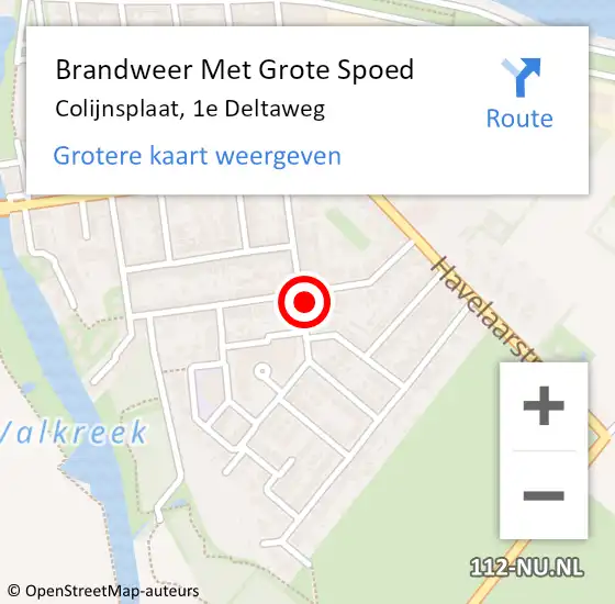 Locatie op kaart van de 112 melding: Brandweer Met Grote Spoed Naar Colijnsplaat, 1e Deltaweg op 13 juli 2017 08:06