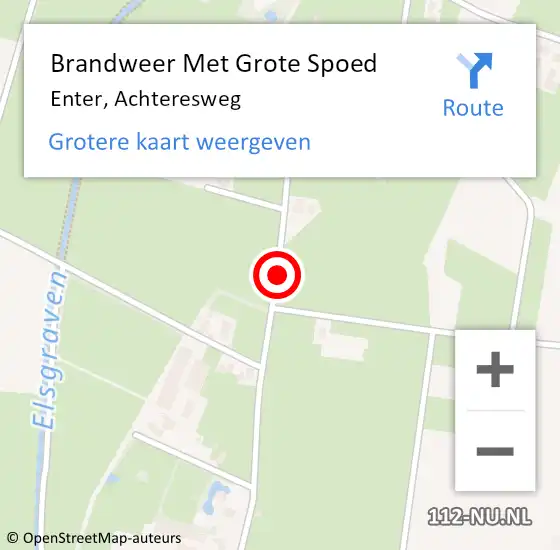 Locatie op kaart van de 112 melding: Brandweer Met Grote Spoed Naar Enter, Achteresweg op 13 juli 2017 15:53