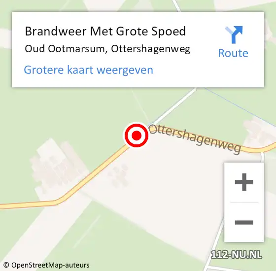 Locatie op kaart van de 112 melding: Brandweer Met Grote Spoed Naar Oud Ootmarsum, Ottershagenweg op 13 juli 2017 20:41