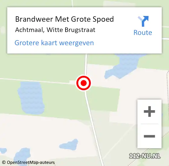 Locatie op kaart van de 112 melding: Brandweer Met Grote Spoed Naar Achtmaal, Witte Brugstraat op 13 juli 2017 21:44