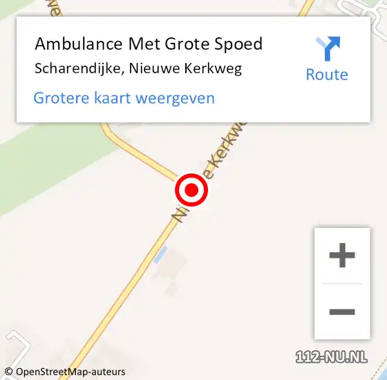 Locatie op kaart van de 112 melding: Ambulance Met Grote Spoed Naar Scharendijke, Nieuwe Kerkweg op 13 juli 2017 22:58