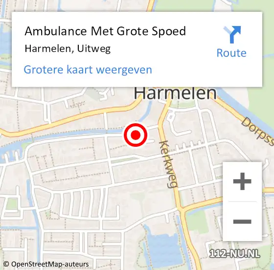 Locatie op kaart van de 112 melding: Ambulance Met Grote Spoed Naar Harmelen, Uitweg op 14 juli 2017 03:52