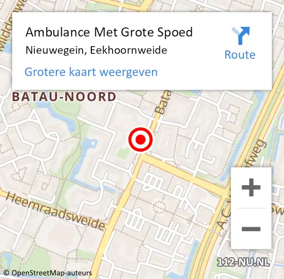 Locatie op kaart van de 112 melding: Ambulance Met Grote Spoed Naar Nieuwegein, Eekhoornweide op 27 januari 2014 01:56