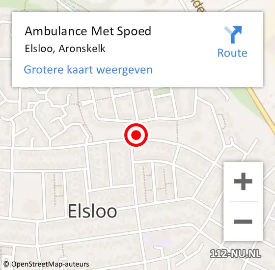 Locatie op kaart van de 112 melding: Ambulance Met Spoed Naar Elsloo, Aronskelk op 27 januari 2014 02:00