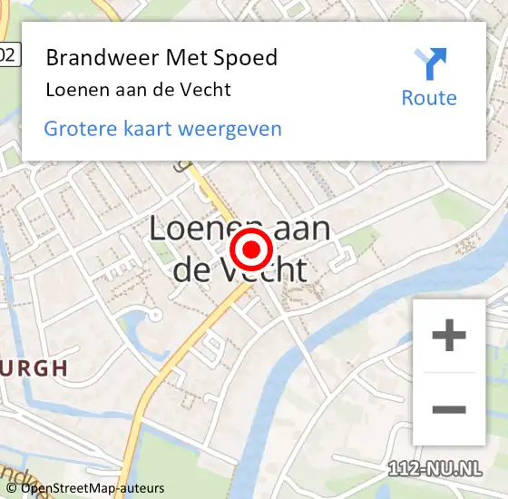 Locatie op kaart van de 112 melding: Brandweer Met Spoed Naar Loenen aan de Vecht op 14 juli 2017 14:37