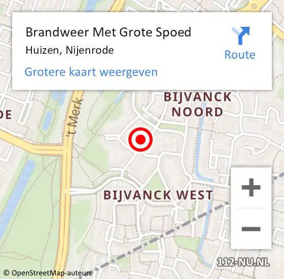 Locatie op kaart van de 112 melding: Brandweer Met Grote Spoed Naar Huizen, Nijenrode op 14 juli 2017 15:33