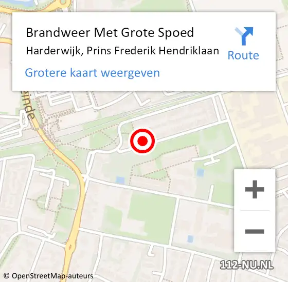 Locatie op kaart van de 112 melding: Brandweer Met Grote Spoed Naar Harderwijk, Prins Frederik Hendriklaan op 27 januari 2014 04:42