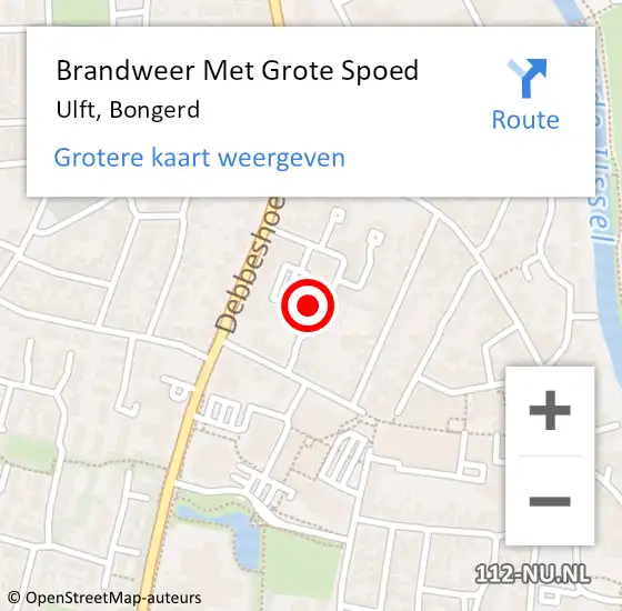 Locatie op kaart van de 112 melding: Brandweer Met Grote Spoed Naar Ulft, Bongerd op 14 juli 2017 17:25