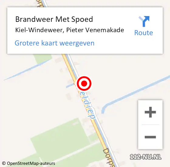 Locatie op kaart van de 112 melding: Brandweer Met Spoed Naar Kiel-Windeweer, Pieter Venemakade op 14 juli 2017 21:51