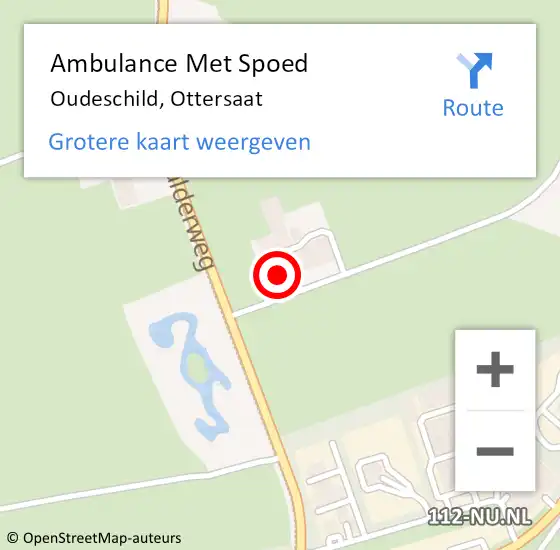 Locatie op kaart van de 112 melding: Ambulance Met Spoed Naar Oudeschild, Ottersaat op 15 juli 2017 00:42