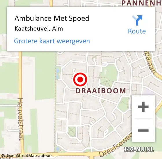 Locatie op kaart van de 112 melding: Ambulance Met Spoed Naar Kaatsheuvel, Alm op 15 juli 2017 04:12