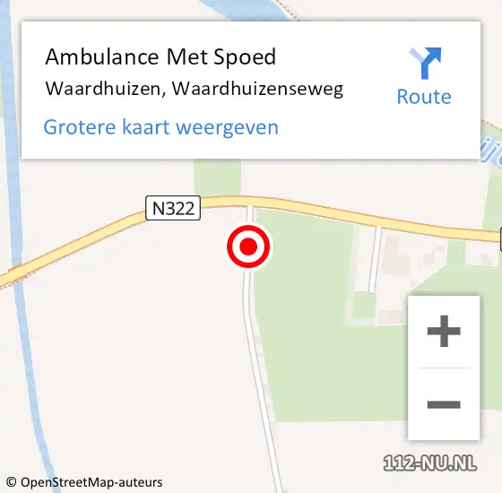 Locatie op kaart van de 112 melding: Ambulance Met Spoed Naar Waardhuizen, Waardhuizenseweg op 15 juli 2017 20:32
