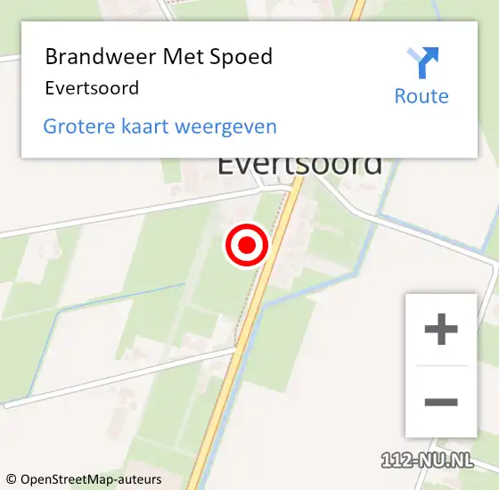 Locatie op kaart van de 112 melding: Brandweer Met Spoed Naar Evertsoord op 16 juli 2017 06:37