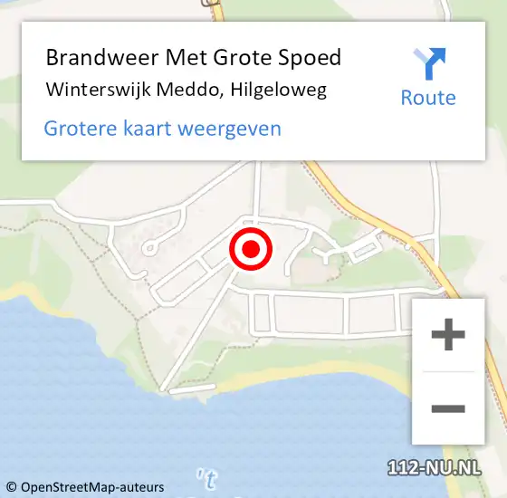 Locatie op kaart van de 112 melding: Brandweer Met Grote Spoed Naar Winterswijk Meddo, Hilgeloweg op 16 juli 2017 10:50