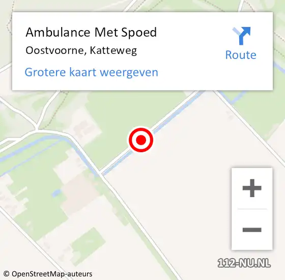 Locatie op kaart van de 112 melding: Ambulance Met Spoed Naar Oostvoorne, Katteweg op 16 juli 2017 16:16