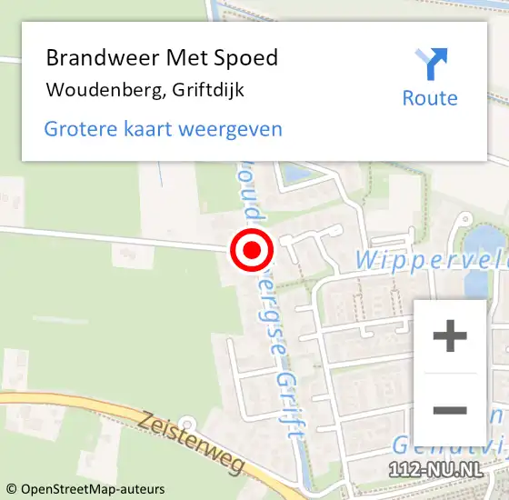 Locatie op kaart van de 112 melding: Brandweer Met Spoed Naar Woudenberg, Griftdijk op 16 juli 2017 22:03