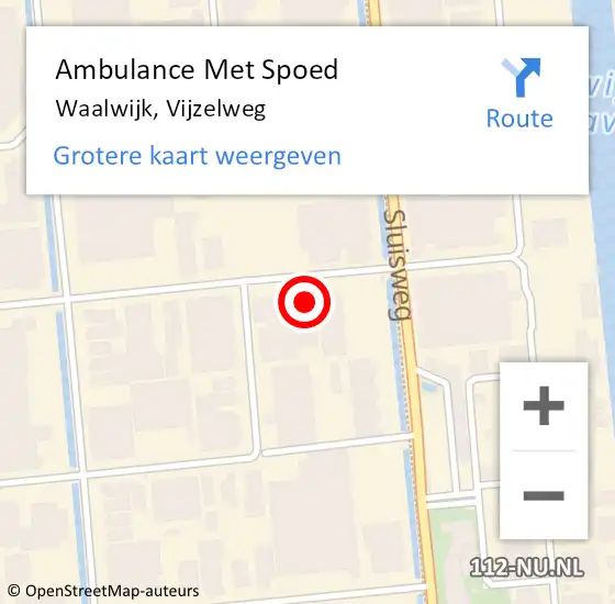 Locatie op kaart van de 112 melding: Ambulance Met Spoed Naar Waalwijk, Vijzelweg op 17 juli 2017 17:00