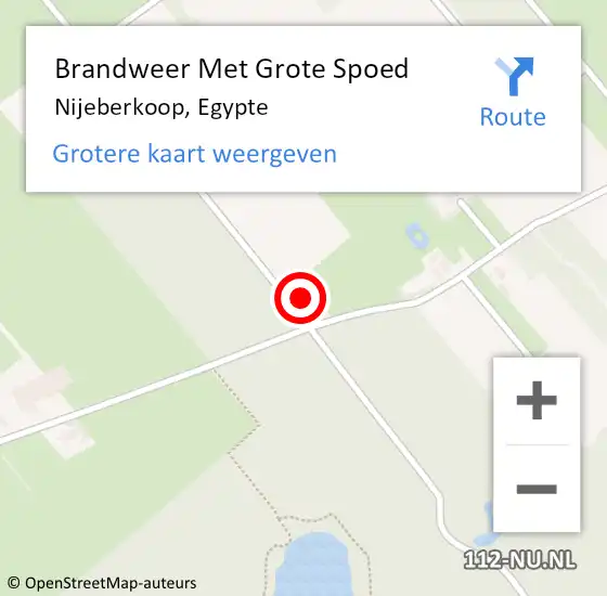 Locatie op kaart van de 112 melding: Brandweer Met Grote Spoed Naar Nijeberkoop, Egypte op 17 juli 2017 18:14