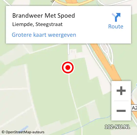 Locatie op kaart van de 112 melding: Brandweer Met Spoed Naar Liempde, Steegstraat op 17 juli 2017 20:41