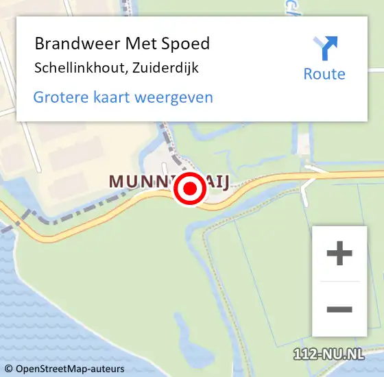 Locatie op kaart van de 112 melding: Brandweer Met Spoed Naar Schellinkhout, Zuiderdijk op 18 juli 2017 10:05