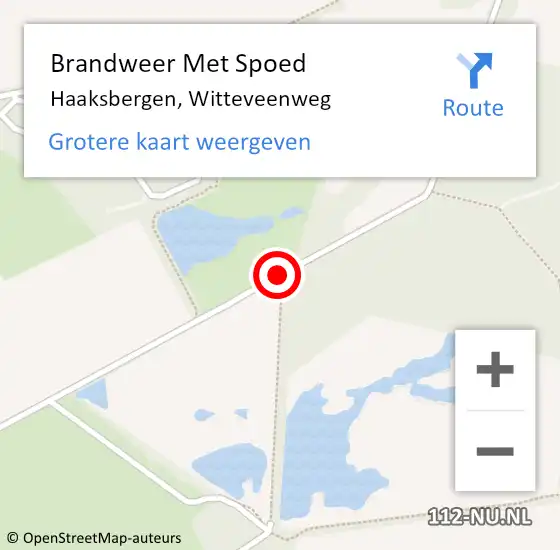 Locatie op kaart van de 112 melding: Brandweer Met Spoed Naar Haaksbergen, Witteveenweg op 18 juli 2017 19:09