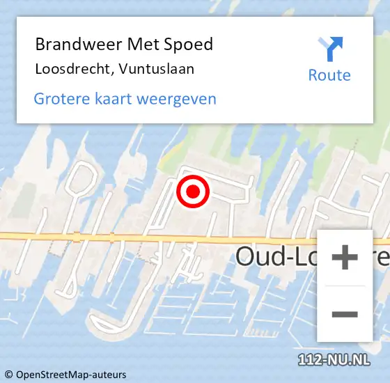 Locatie op kaart van de 112 melding: Brandweer Met Spoed Naar Loosdrecht, Vuntuslaan op 18 juli 2017 19:24