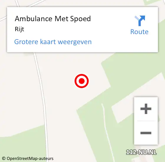 Locatie op kaart van de 112 melding: Ambulance Met Spoed Naar Rijt op 18 juli 2017 21:15