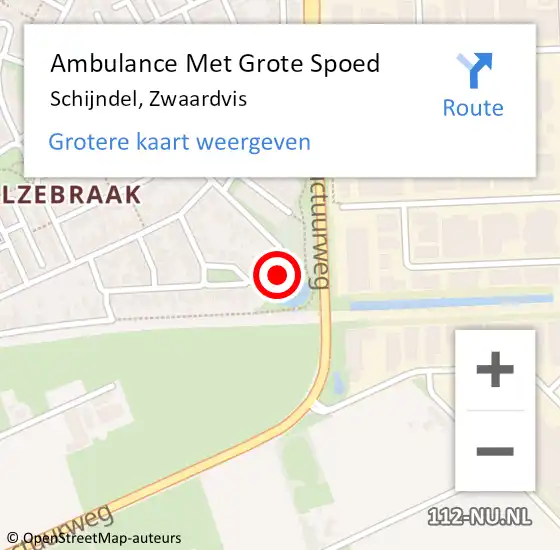 Locatie op kaart van de 112 melding: Ambulance Met Grote Spoed Naar Schijndel, Zwaardvis op 18 juli 2017 22:27