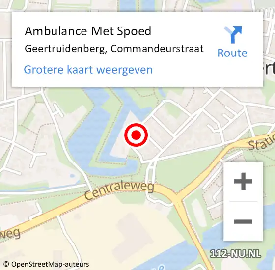 Locatie op kaart van de 112 melding: Ambulance Met Spoed Naar Geertruidenberg, Commandeurstraat op 19 juli 2017 03:05