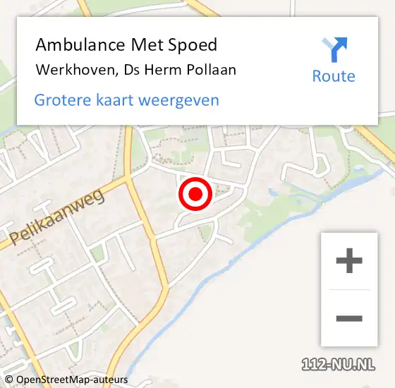 Locatie op kaart van de 112 melding: Ambulance Met Spoed Naar Werkhoven, Ds Herm Pollaan op 19 juli 2017 08:05