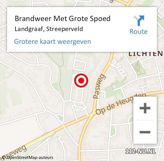 Locatie op kaart van de 112 melding: Brandweer Met Grote Spoed Naar Landgraaf, Streeperveld op 19 juli 2017 15:48