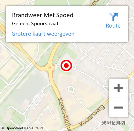 Locatie op kaart van de 112 melding: Brandweer Met Spoed Naar Geleen, Spoorstraat op 19 juli 2017 19:29