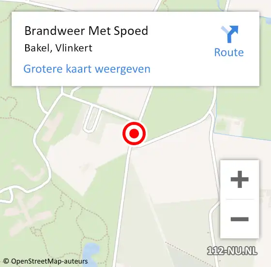 Locatie op kaart van de 112 melding: Brandweer Met Spoed Naar Bakel, Vlinkert op 19 juli 2017 22:51