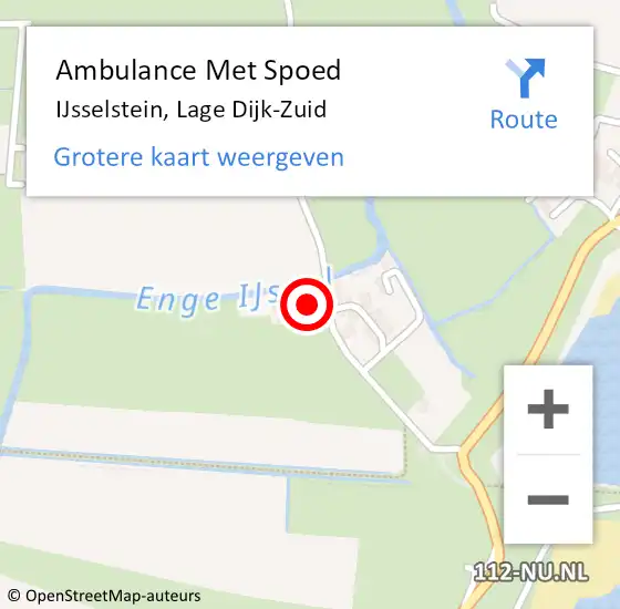 Locatie op kaart van de 112 melding: Ambulance Met Spoed Naar IJsselstein, Lage Dijk-Zuid op 20 juli 2017 00:53