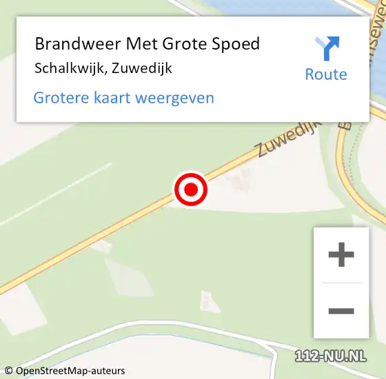 Locatie op kaart van de 112 melding: Brandweer Met Grote Spoed Naar Schalkwijk, Zuwedijk op 20 juli 2017 05:45